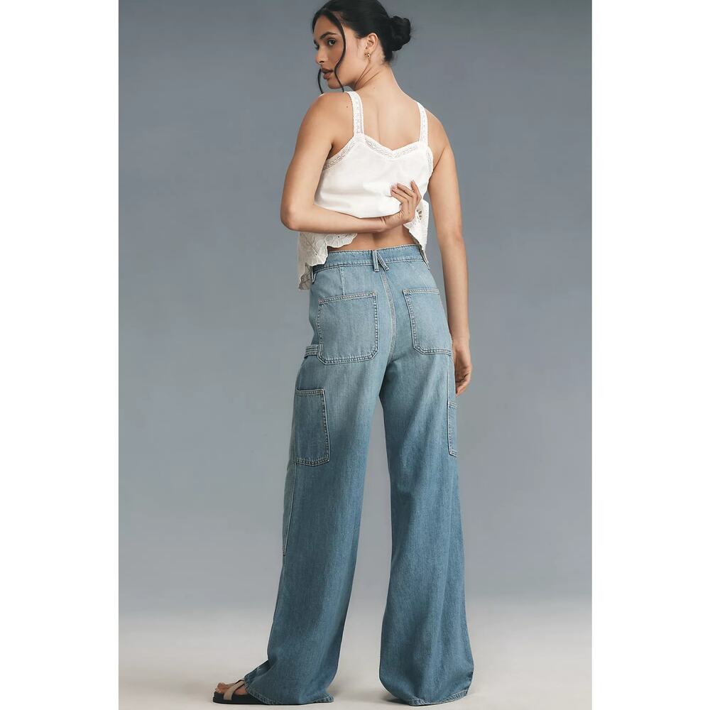 Good American Good Ease Mid-Rise Relaxed Carpenter Jeans NWT Size 2/26 - Picture 8 of 9